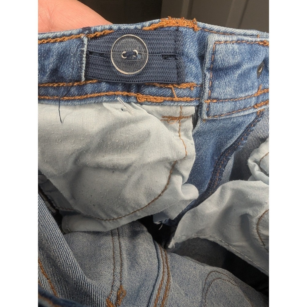 Girls Size Medium 7/8 Jeans With Owl Patch & Green Denim Crazy 8 Eyelet Jacket - Picture 12 of 12